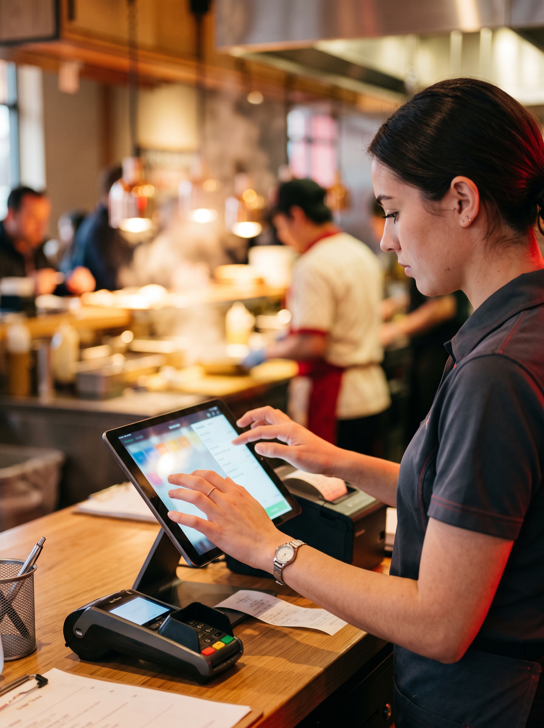 Caisse NeyNey sur tablette en plein service