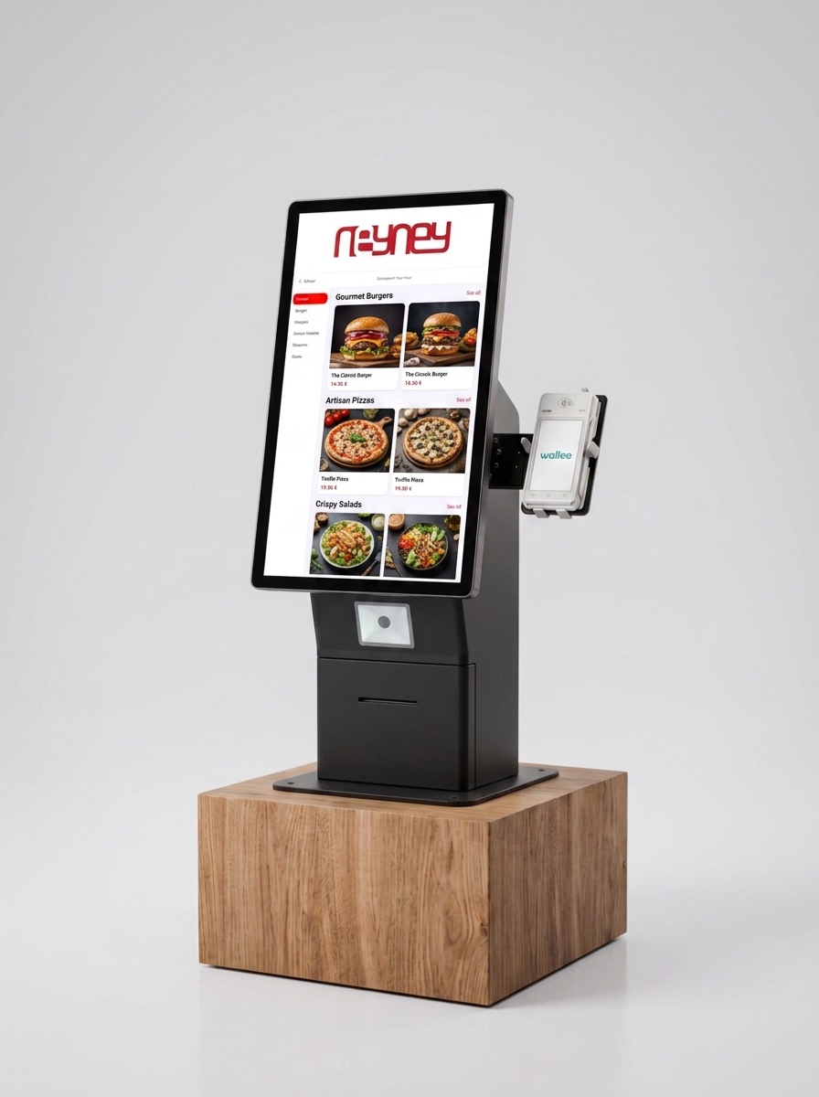 Borne NeyNey affichant le menu