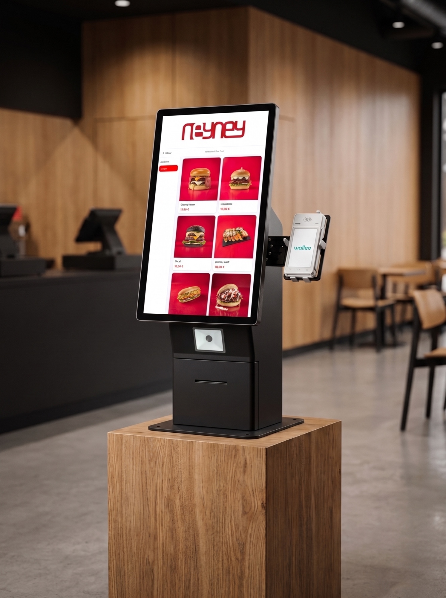 Paiement Wallee carte et TWINT sur la borne NeyNey